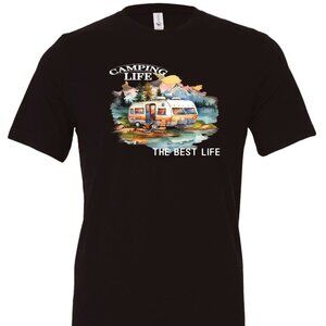 Camping Life Crewneck T-Shirt | Many Colors